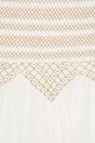 Robe midi brodée - Blanc