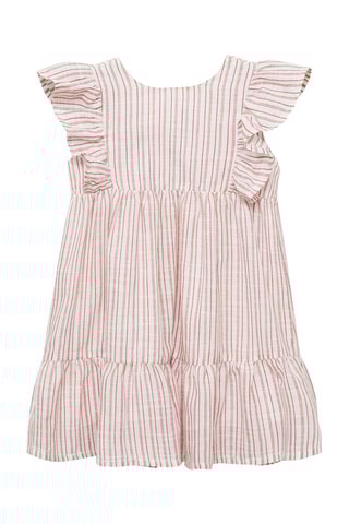 Robe rayures volants - Rouge