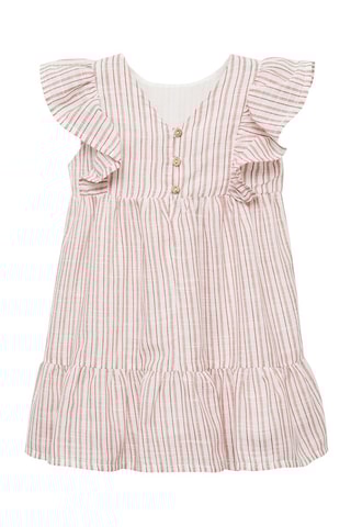 Robe rayures volants - Rouge