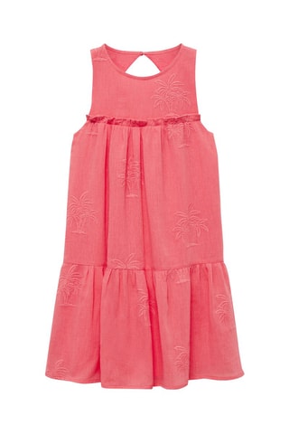 Robe détails brodés - Rouge