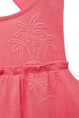 Robe détails brodés - Rouge