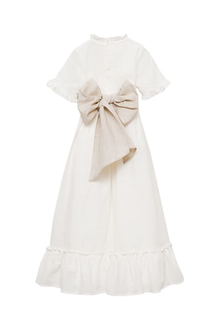 Robe lin volantée - Blanc