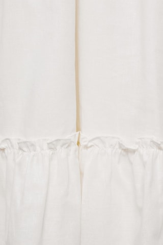 Robe lin volantée - Blanc