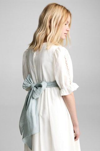 Robe lin volantée - Blanc