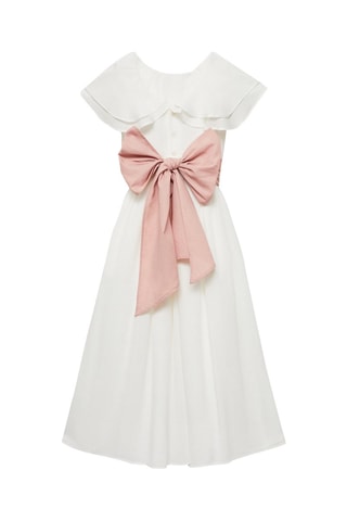 Robe texturée tissu plissé - Blanc