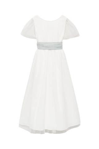 Robe plumetis noeud - Blanc