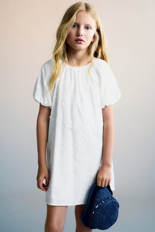 Robe détails brodés - Blanc