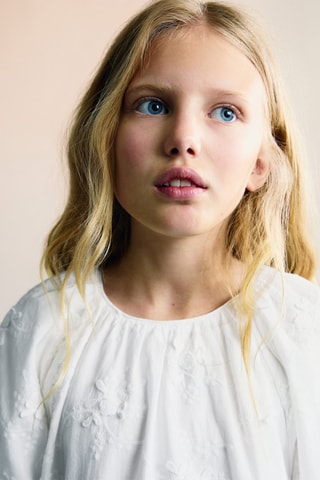 Robe détails brodés - Blanc