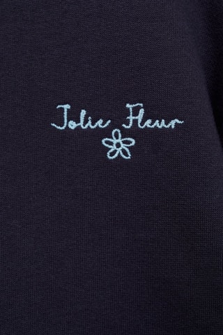 Robe sweat-shirt brodée - Bleu marine