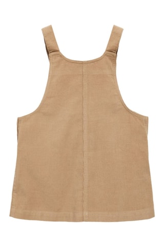 Robe chasuble velours milleraies - Camel