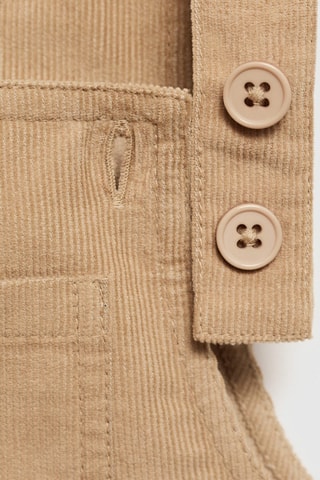 Robe chasuble velours milleraies - Camel