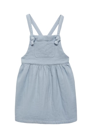 Robe chasuble courte coton - Bleu clair