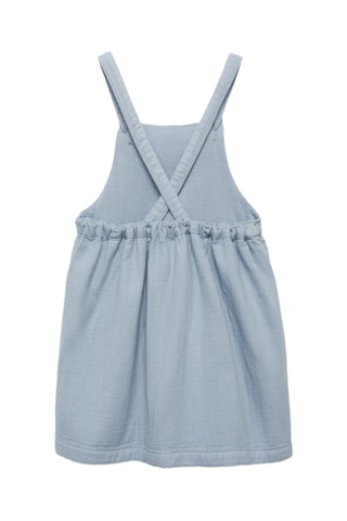 Robe chasuble courte coton - Bleu clair