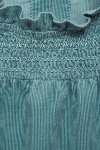 Robe velours milleraies volants - Vert pastel