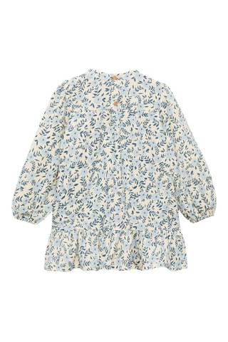 Robe coton imprimée - Ecru