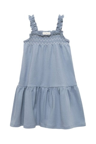 Robe à détails froncés - Bleu