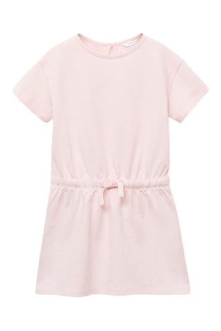 Robe coton cordon de serrage - Rose