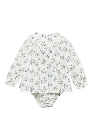 Robe et culotte imprimées - Blanc cassé