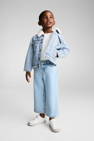 Blouson doublure fausse fourrure - Bleu clair