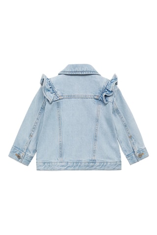 Blouson denim à volants - Bleu clair