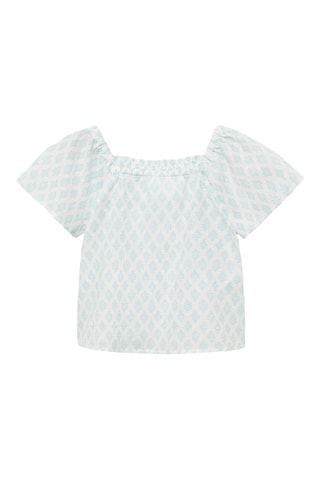 Chemisier plumetis imprimé - Vert pastel