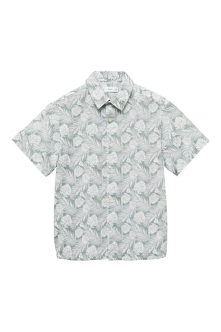 Chemise avec imprimé tropical - Vert