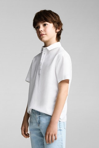 Chemise manches courtes lin - Blanc