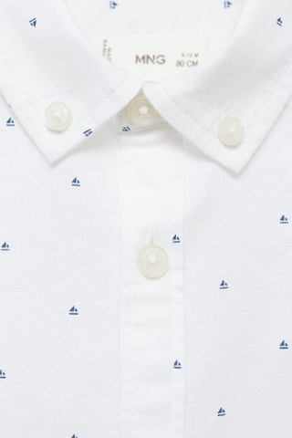 Chemise oxford imprimée - Blanc