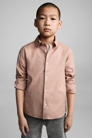 Chemise coton et lin - Blanc cassé