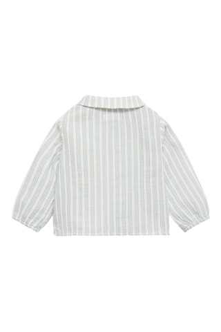 Chemise coton rayures - Blanc cassé