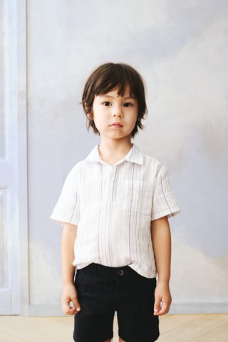 Chemise coton rayures - Blanc