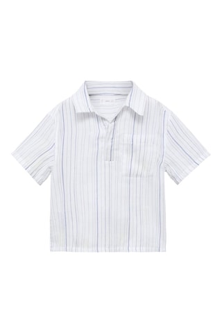 Chemise coton rayures - Blanc