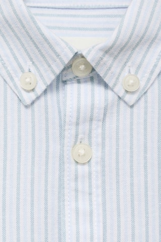 Chemise coton rayures - Vert d'eau