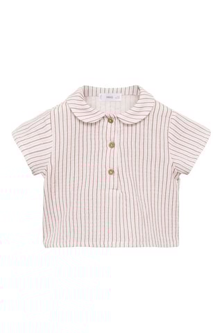 Chemise coton rayures - Rose