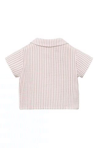 Chemise coton rayures - Rose