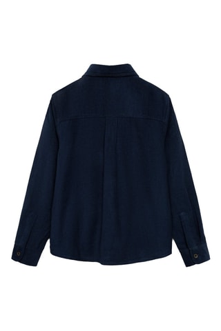 Chemise velours côtelé regular fit - Bleu marine