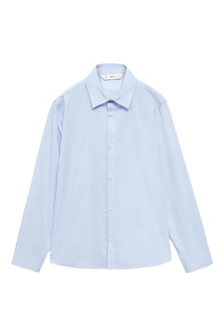 Chemise coton rayures - Bleu clair