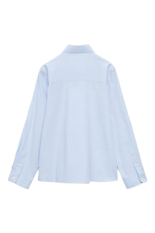 Chemise coton rayures - Bleu clair