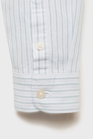 Chemise 100 % coton rayures Oxford - Vert d'eau