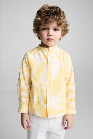 Chemise fines rayures - Jaune
