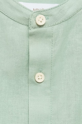 Chemise en coton col mao - Vert