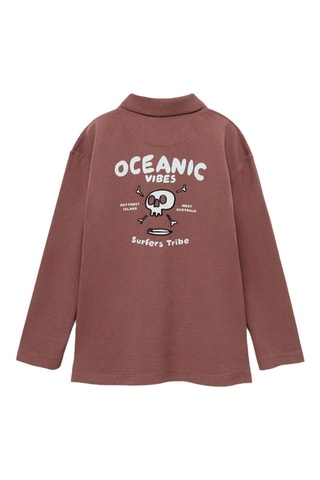 Polo détail brodé - Bordeaux