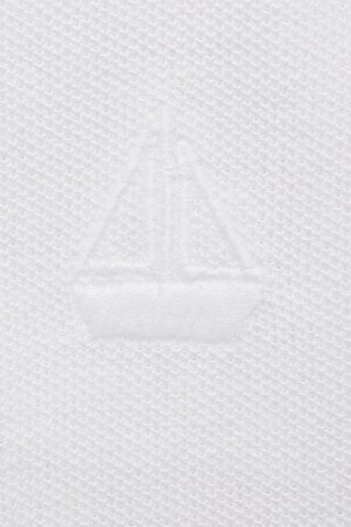 Polo coton col mao - Blanc cassé