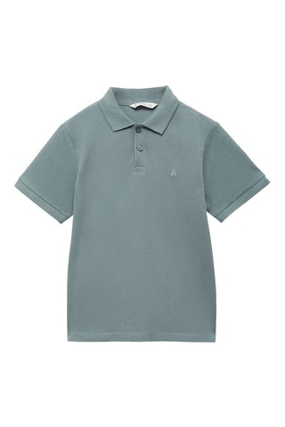 Polo coton manches courtes - Blanc cassé