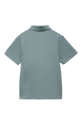 Polo coton manches courtes - Blanc cassé