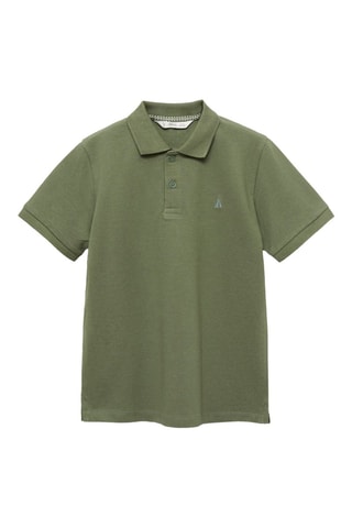 Polo coton manches courtes - Blanc cassé