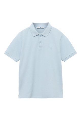 Polo coton manches courtes - Blanc cassé