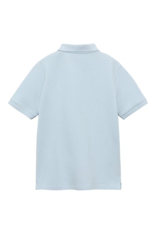 Polo coton manches courtes - Blanc cassé