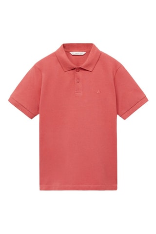 Polo coton manches courtes - Blanc cassé