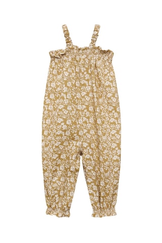 Salopette coton imprimé - Moutarde